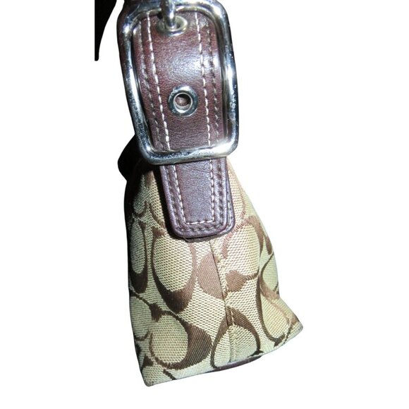 COACH 2005 Hampton Signature Jacquard Python & Suede Demi Baguette Barrel Bag - Picture 3 of 14